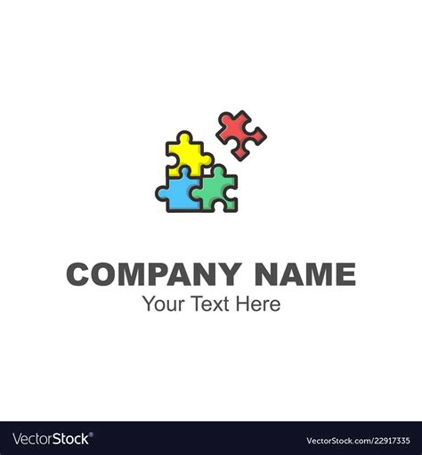Puzzle Game Logo Design Royalty Free Vector Image