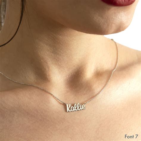 K Solid Gold Custom Name Necklace Personalized Name Etsy
