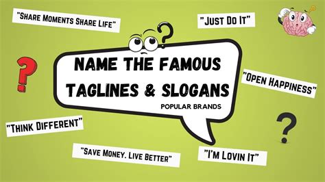 Name The Famous Taglines Guess The Iconic Company Slogans Trivia