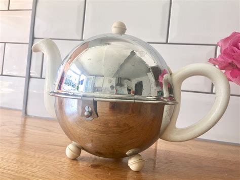 Vintage Insulated Art Deco Teapot Etsy Uk Art Deco Teapot Tea