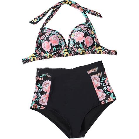 2019 womens bikini halter top bathing suit beachwear sexy high waist bikini set swimwear