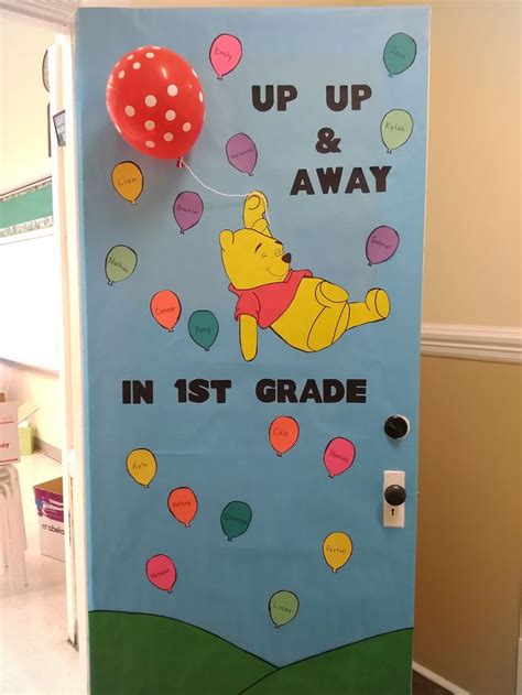 Natalie gosdin, a first grade teacher from texarkana, arkansas, used my owl theme to decorate her classroom. The cutest Winnie the Pooh classroom door ever! # ...