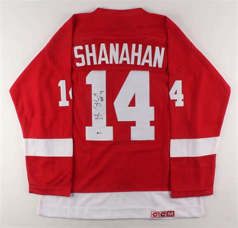 Brendan Shanahan Signed Ccm Detroit Red Wings Jersey Inscribed Hof 13