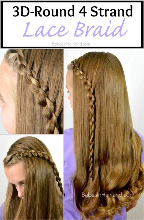 Such braids are suitable for all types of hair. 3D Round 4 Strand Lace Braid - Babes In Hairland