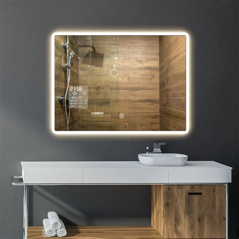 Anti Fog Smart Decorative Vanity Mirror With Ambient Light Wholesale Led Bathroom Mirror