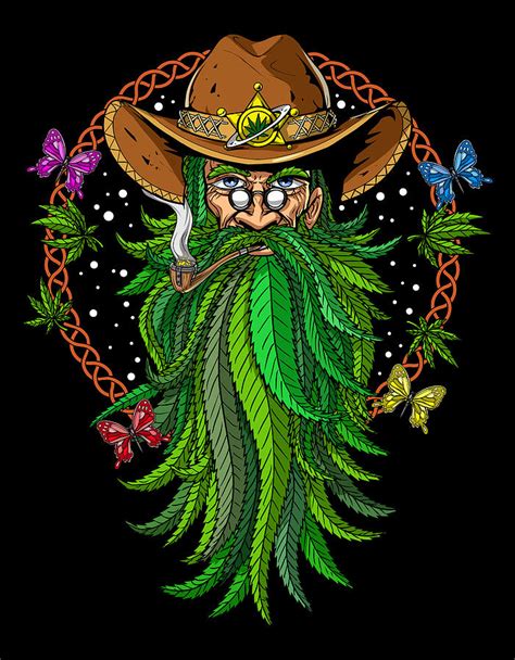 Cannabis Cowboy Stoner Digital Art By Nikolay Todorov Fine Art America