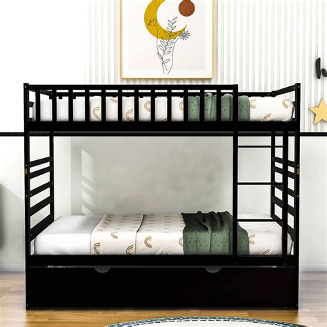 Harriet Bee Dymond Twin Over Twin Standard Bunk Bed With Trundle By
