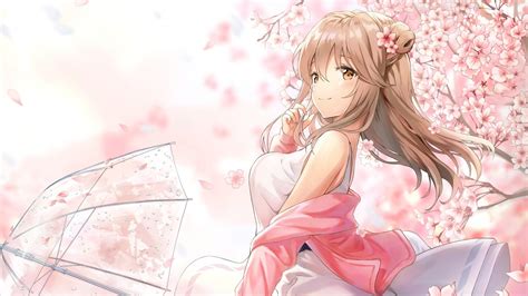 Download 1920x1080 Cute Anime Girl Profile View Sakura