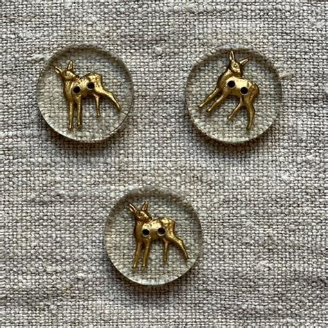 Bambi Gold Button — Loop Knitting