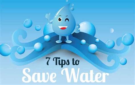7 Tips To Save Water Infographic