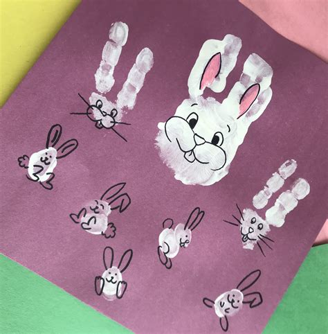 Bunny Handprint Craft The Creative Kids Corner