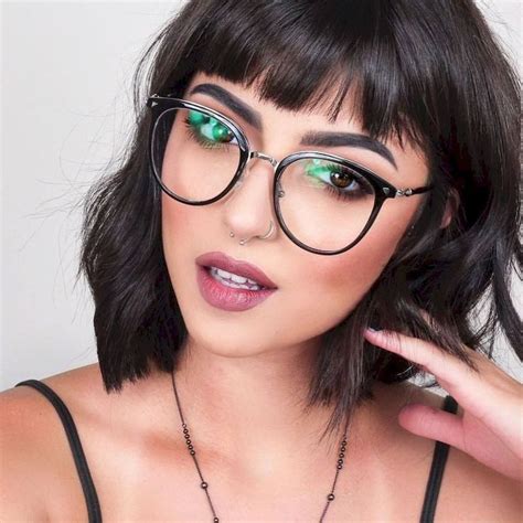 41 beautiful women style for bangs with glasses in 2020 glasses for round faces stylish