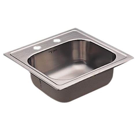 It is designed for an easy installation. Moen Single-Basin 2-Hole Stainless Steel Drop-In ...