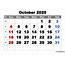 Free Printable October 2020 Calendar Word PDF Image