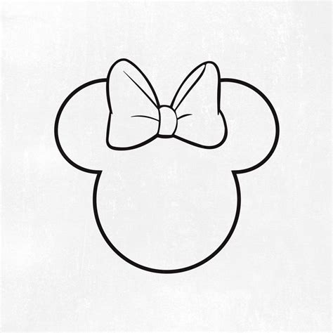 Minnie Head Outline Svg Minnie Svg Dxf Png Instant Etsy In 2020