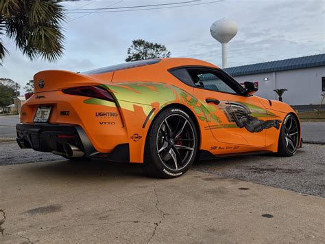 2021 Toyota Supra With Paul Walker Tribute Car Wrap Fried Color