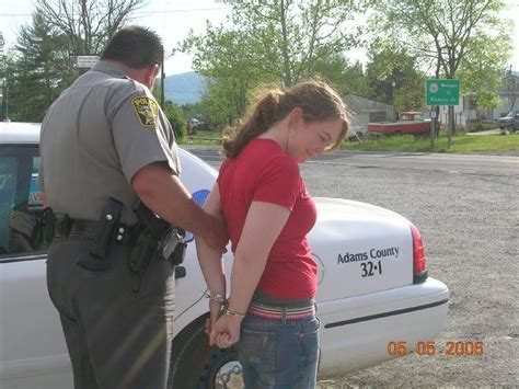 Teen Girl Arrested Teen Girl Handcuffed And Under Arrest Wowhead2