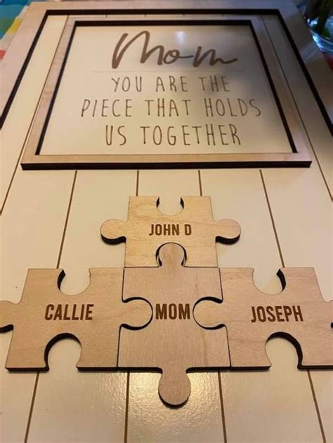 Mom You Are The Piece That Holds Us Together Puzzle Pieces Etsy