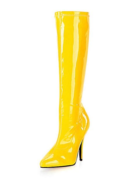 Knee High Boots Yellow