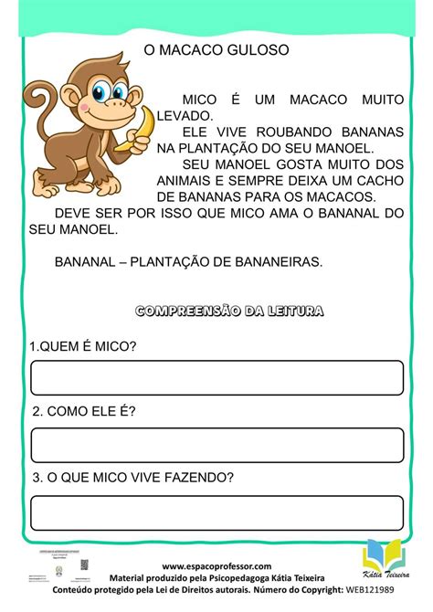 Atividade De Português 1º Ano Leitura E Interpretação Letra M A23