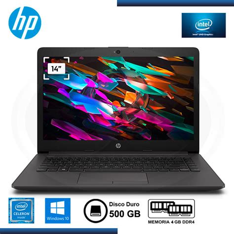 Laptop Hp 240 G7 Intel Celeron N4020 144gb500 Gbw10 Home EspaÑol