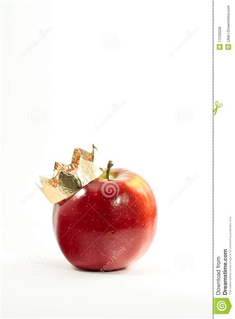 What goes with crown apple. Apple in a gold crown stock photo. Image of ceremony ...
