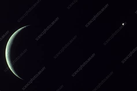 Crescent Moon And Venus Stock Image C0032535 Science Photo Library