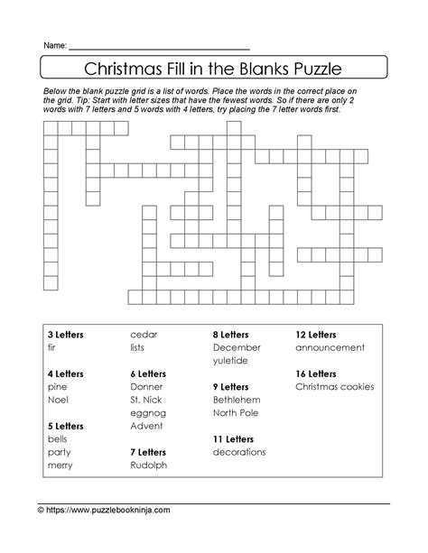 Sudoku puzzles are often divided into categories such as very easy, easy, medium, hard and very hard. Christmas printable puzzle. FREE fill in the blanks ...