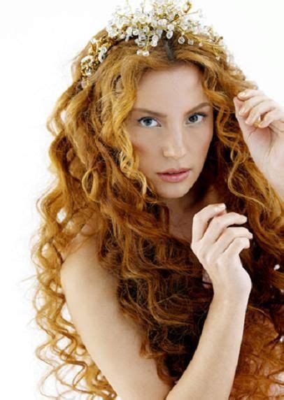 Long Curly Red Hair With Tiara Red Curly Hair Ginger Hair Red Hair