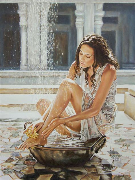 Woman Bathing Painting By Andy Lloyd