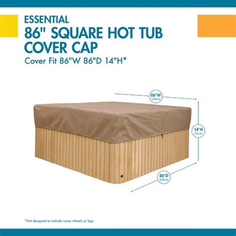 Duck Covers Water Resistant Essential Square Hot Tub Cover Cap And Reviews Wayfair