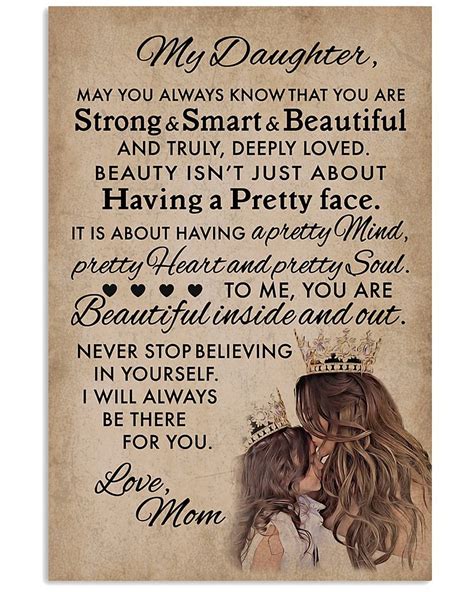 My Daughter May You Always Know That You Are Strong And Smart Etsy