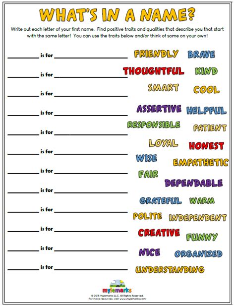 It refers to a person's global appraisal of his or her value based upon the scores. Self-Esteem and Confidence Building Worksheets for Kids ...
