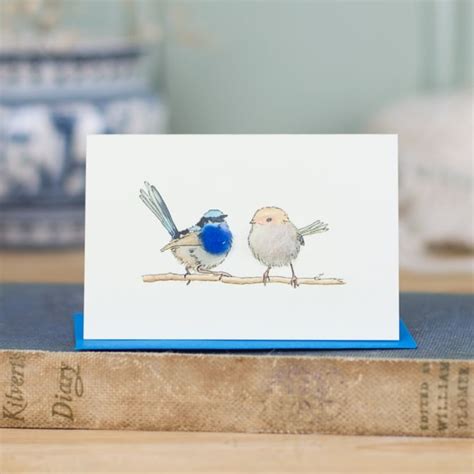 Penny Lindop Designs Blue Wren Mini Card