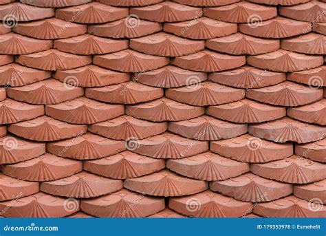 Orange Terracotta Roof Tiles Background Texture Roof Tiles Detail