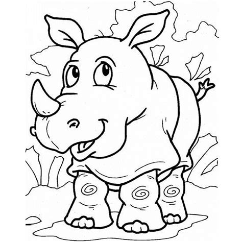The alphabet coloring sheet is a good way to introduce your preschool children to the letters of the alphabets. Rhino Coloring Pages for child - Preschool and Kindergarten