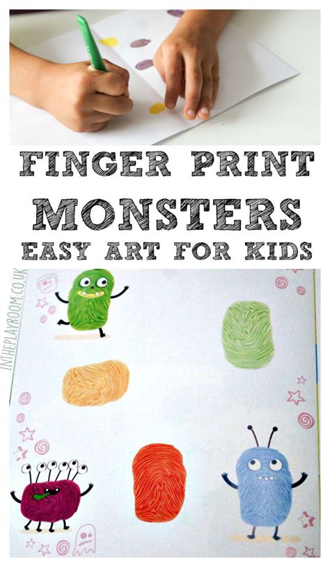 Finger Print Monsters In The Playroom