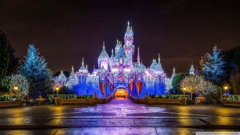 Disneyland Castle Christmas Wallpapers Desktop Background