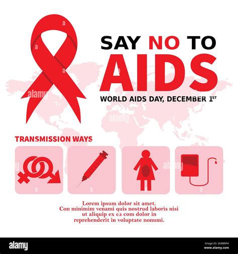 Hiv And Aids Transmission Poster Stock Vector Image Art Alamy