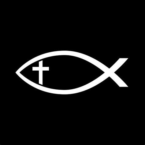 Ichthus With Cross Christian Fish Symbol Ichthys Tapestry Teepublic