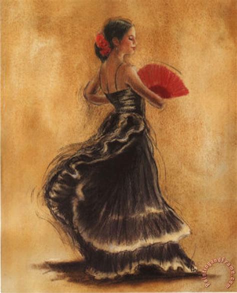 Caroline Gold Flamenco Dancer Ii Painting Flamenco Dancer Ii Print