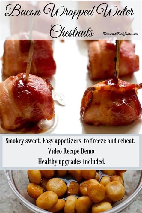 A thing that is added to food in order to improve its taste or appearance or to keep it fresh. Bacon wrapped Water chestnuts are a smoky sweet appetizer ...
