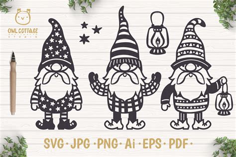 Gnomes Bundle svg , Scandinavian Gnomes SVG, Gnome Clipart,