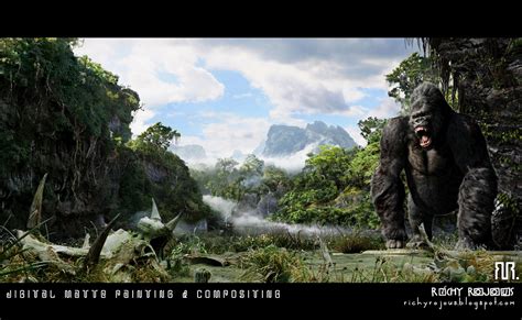 567x794 drawings to paint amp colour king kong. Art of Richy Rojous: KING KONG_3D Digital Matte Painting ...