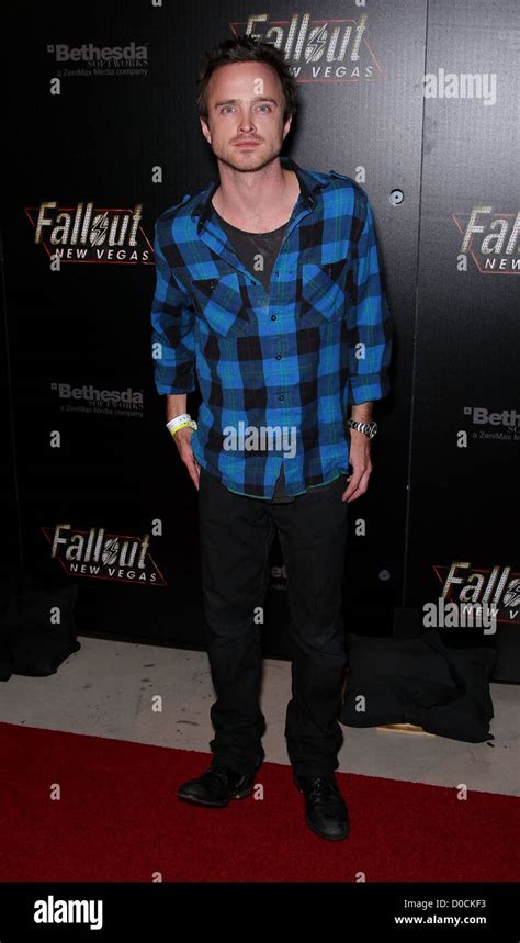 Aaron Paul Hollywood Celebrities Attend The Launch Of Fallout New Vegas