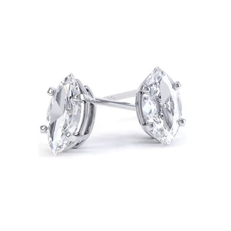 Claw Marquise Diamond Stud Earrings