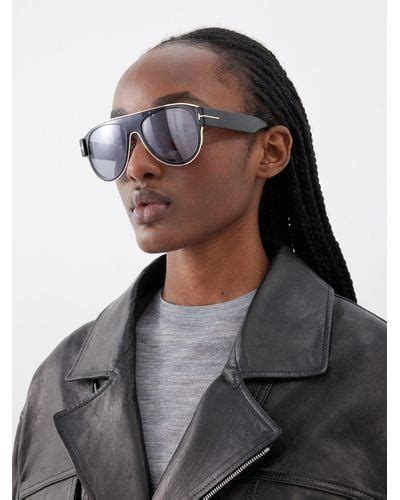 Black Oversized Aviators For Women Up To 79 Off Lyst