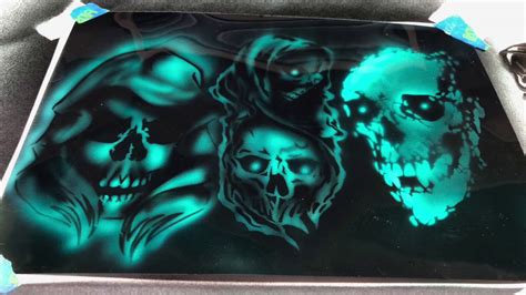 Airbrush Stencils For Rc 3pcs Skull Set Youtube
