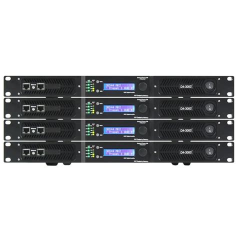 D4 3000 Dsp Software Control 4 Channel High Watt Class D Power Amplifier