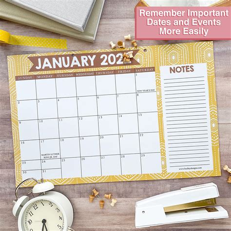 Buy Large Desk Calendar 2022 2023 Boho Calendar 2022 Desk Calendars